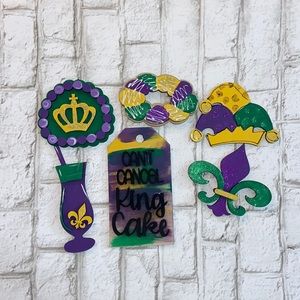Mardi Gras Tiered Tray Set